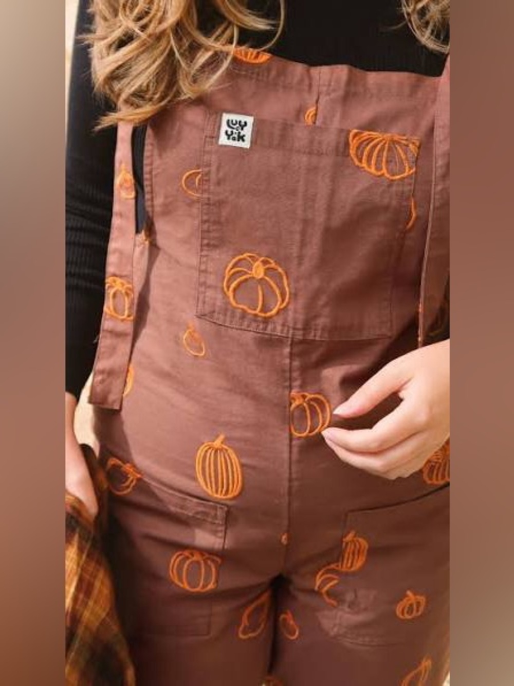 Lucy & Yak pumpkin patch dungaree fall overall jumpsuit